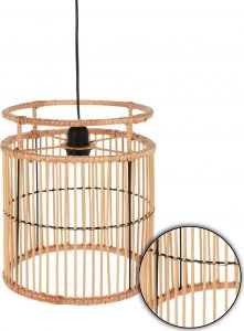 Lampa wisząca H&S Decoration Lampa sufitowa bambusowa BOHO beżowa E27 2