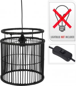 Lampa wisząca H&S Decoration Lampa sufitowa Bambusowa LOFT czarna ażurowy klosz 2