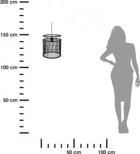 Lampa wisząca H&S Decoration Lampa sufitowa Bambusowa LOFT czarna ażurowy klosz 3