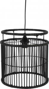 Lampa wisząca H&S Decoration Lampa sufitowa Bambusowa LOFT czarna ażurowy klosz 4