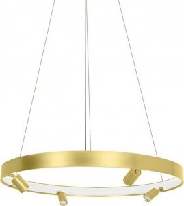 Lampa wisząca Moosee Ledowa lampa wisząca Circle 62,5W 3000K z reflektorkami złota 1