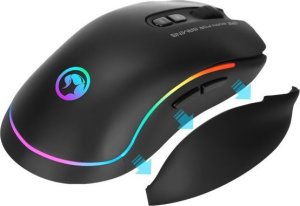 Mysz MW Marvo Mysz G942, 10000DPI, optyczna, 10kl., przewodowa USB, czarna, do gry, podświetlenie RGB 3