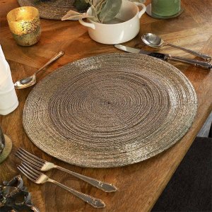 Vilde Mata kuchenna złota na stół podkładka pod talerz sztućce okrągła 30 cm 2