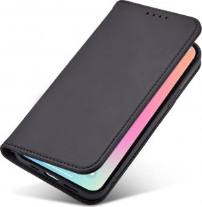 Hurtel Magnet Card Case etui do iPhone 13 Pro Max pokrowiec portfel na karty kartę podstawka czarny 13