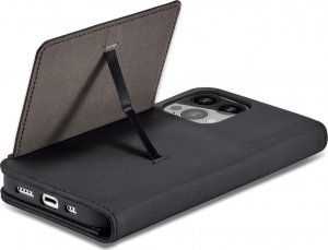 Hurtel Magnet Card Case etui do iPhone 13 Pro Max pokrowiec portfel na karty kartę podstawka czarny 6