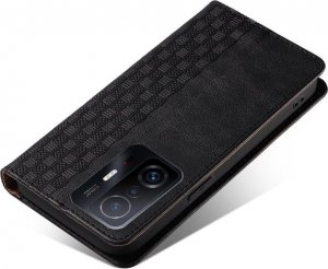 Hurtel Magnet Strap Case etui do Samsung Galaxy A53 5G pokrowiec portfel + mini smycz zawieszka czarny 4