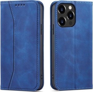 Hurtel Magnet Fancy Case etui do iPhone 13 Pro pokrowiec portfel na karty kartę podstawka niebieski 1