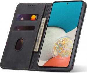 Hurtel Magnet Fancy Case etui do Samsung Galaxy A53 5G pokrowiec portfel na karty kartę podstawka czarny 11
