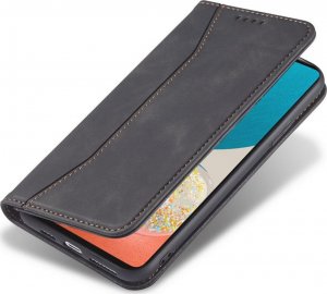 Hurtel Magnet Fancy Case etui do Samsung Galaxy A53 5G pokrowiec portfel na karty kartę podstawka czarny 6