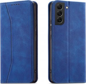 Hurtel Magnet Fancy Case etui do Samsung Galaxy S22+ (S22 Plus) pokrowiec portfel na karty kartę podstawka niebieski 1
