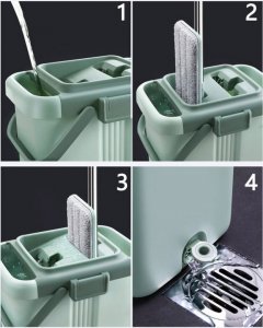 Mop Gold Start Mop, teleskopowy kijek Kolor: zielony 2