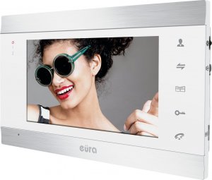 Eura Monitor Eura VDA-01C5 - biały  LCD 7'' AHD pamięć obrazów 1