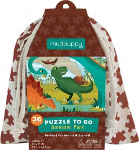 Mudpuppy Mudpuppy - puzzle podróżne - park dinozaurów 1