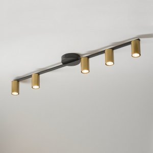 Lampa sufitowa Sigma Metalowa lampa sufitowa Sky listwa do kuchni czarna złota 1