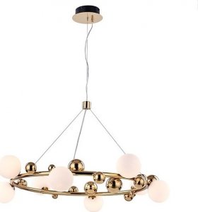 Lampa wisząca Moosee Modernistyczna lampa wisząca Valentino szklane kule złota 1