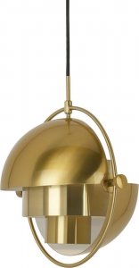 Lampa wisząca King Home Metalowa lampa wisząca VARIA złoty zwis z regulacją kulisty 1