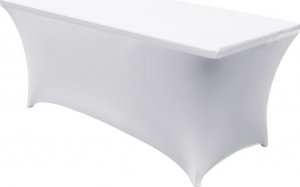 GreenBlue Obrus elastyczny pokrowiec na stół cateringowy biały GreenBlue, 180x75x74cm, Spandex, GB371 1