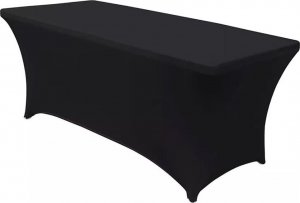 GreenBlue Obrus elastyczny pokrowiec na stół cateringowy czarny 180x75x74cm, Spandex, GB372 1