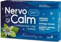 Lek-Am NervoCalm Sen z melatoniną i melisą 20 tabletek - Długi termin ważności! 1