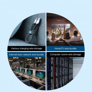 Organizer Xam Organizer kabli taśma opaska rzep rzepowa Xam 10mm 5m 2