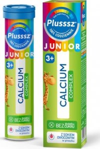 Polski Lek Plusssz Junior Calcium Complex, 20 tabletek musujących - Długi termin ważności! 1