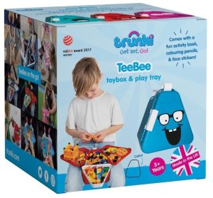 Trunki Przenośne pudełko, pojemnik na zabawki TeeBee - czerwone 3