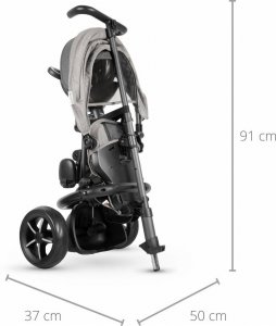 Qplay Qplay Rowerek Trójkołowy Rito Star Grey 11