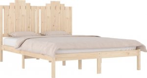 vidaXL Rama łóżka, lite drewno sosnowe, 135x190 cm, podwójna 3