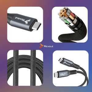 Kabel USB Reagle USB-C - USB-C 3 m Czarny 6