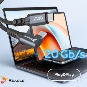 Kabel USB Reagle USB-C - USB-C 3 m Czarno-szary 5