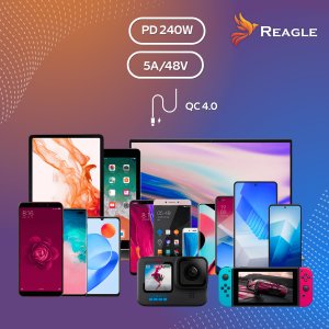 Kabel USB Reagle USB-C - USB-C 3 m Czarno-szary 7