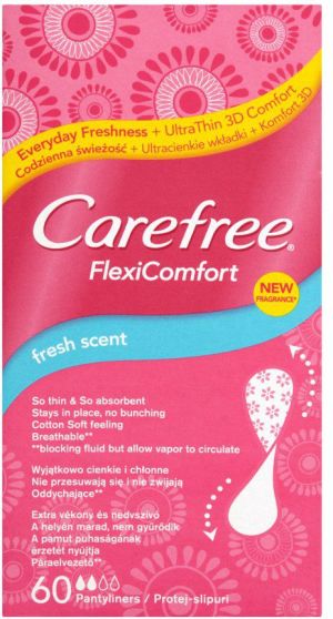 Carefree Flexi Comfort Fresh Scent Wkładki higieniczne 60szt 1