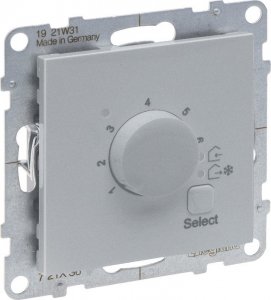 Legrand SUNO - Termostat pokojowy - zakres temperatury: 5 C - 30 C (+/- 0,5C) - zasilanie: 230 V~ - 50/60 Hz, Aluminium -  Legrand 721336 himp 1