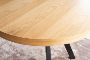 SIGNAL MEBLE Stół rozkładany DOMINGO 100 (100-250) okleina dębowa/czarny SIGNAL 11