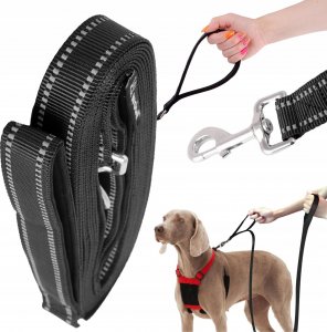 Wobell Smycz Linka Taśma Treningowa Długa dla Psa Mocna 5M odblaskowa 4