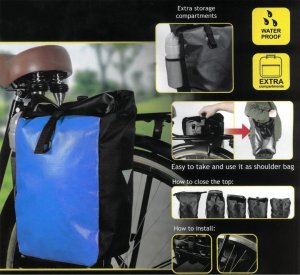 Dunlop Torba rowerowa na bagażnik wodoszczelna sakwa 3