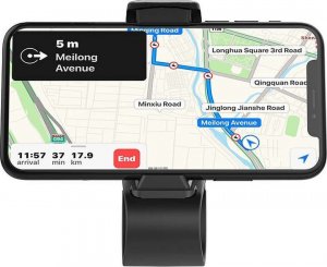 4kom.pl Uchwyt samochodowy Uniwersalny klips krokodyl do telefonu na deskę Black 4