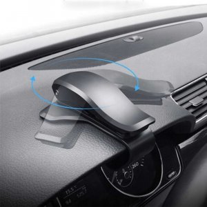 4kom.pl Uchwyt samochodowy Uniwersalny klips krokodyl do telefonu na deskę Black 5