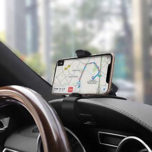 4kom.pl Uchwyt samochodowy Uniwersalny klips krokodyl do telefonu na deskę Black 7