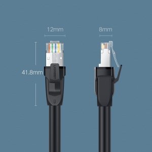 Ugreen Ugreen kabel przewód internetowy sieciowy Ethernet patchcord RJ45 Cat 8 T568B 1.5 m czarny (70328 NW121) 3