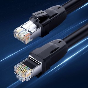 Ugreen Ugreen kabel przewód internetowy sieciowy Ethernet patchcord RJ45 Cat 8 T568B 1.5 m czarny (70328 NW121) 4