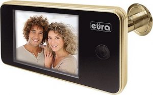 Eura Wideo-wizjer do drzwi EURA VDP-01C1 ERIS ZŁOTY 3,2'' LCD 1