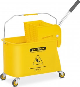 Ulsonix Wózek do sprzątania z wyciskarką do mopa pojemnik ze ścianką działową 20 l Wózek do sprzątania z wyciskarką do mopa pojemnik ze ścianką działową 20 l 2