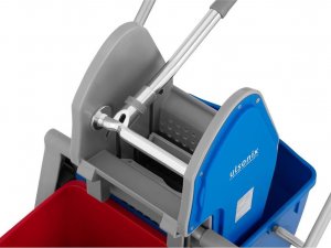 Upominkarnia Wózek do mycia podłóg z wyciskarką prasą do mopa płaskiego dwa wiadra 2 x 20 l 2