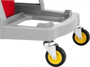 Upominkarnia Wózek do mycia podłóg z wyciskarką prasą do mopa płaskiego dwa wiadra 2 x 20 l 5