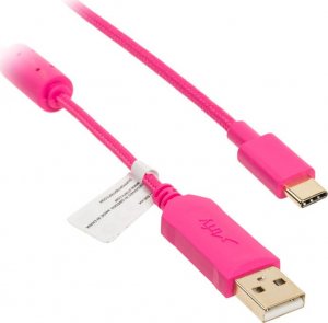 Kabel USB Xtrfy USB-C - USB-A Różowy (CA-USBC-USBA-ST-BR-PINK) 1