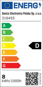 Polux Żarówka dekoracyjna 316455 ST64 LED E27 edison 7,5W 1055lm 230V biała neutralna 3