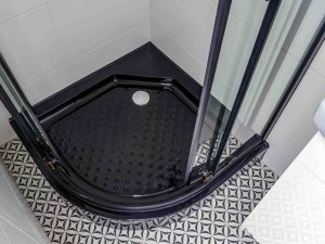 Brodzik Toule Brodzik czarny 90x90 BLACK LOFT industrial do Lisy i nie tylko 2