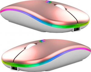 Aptel BEZPRZEWODOWA MYSZ OPTYCZNA myszka z podświetleniem LED RGB AK211C 1