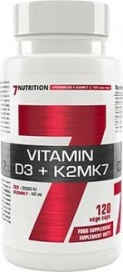 7NUTRITION 7 NUTRITION Vitamin D3 + K2MK7 - 120vcaps. - Witamina D3 + K2MK7 1